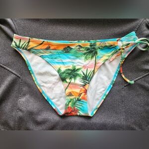 Tropical Print Bikini Bottom